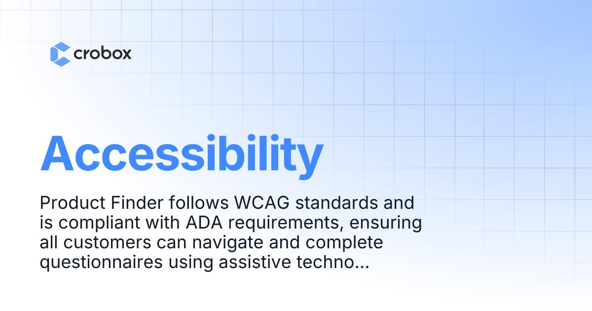 Accessibility | Crobox Documentation