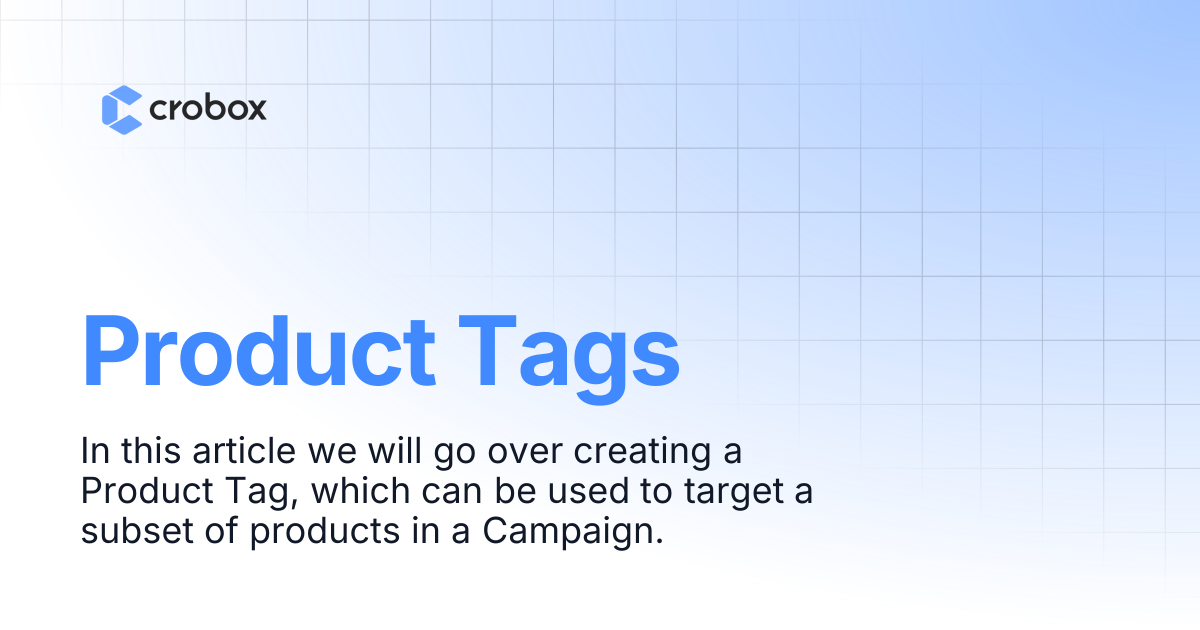 Product Tags | Crobox Documentation